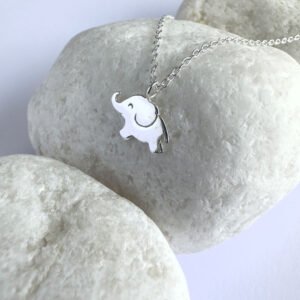 Small anklet with cute solid silver elephant charm.