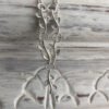 Sterling silver anklet with a solid silver roots feature interlinked on a dainty double chain.